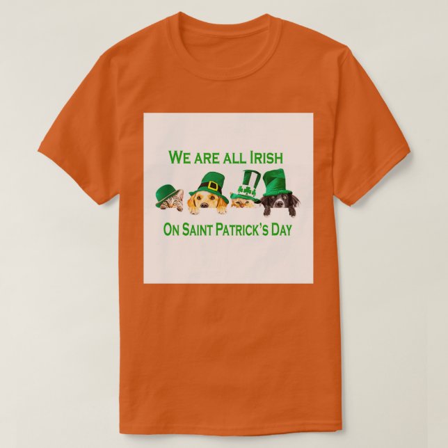 We Are All Irish On Saint Patricks Day  T-Shirt (Design Front)
