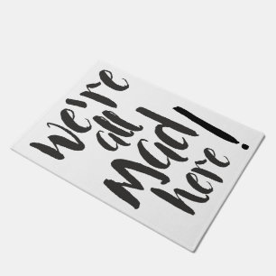 We are all mad here - black doormat