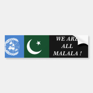 WE ARE ALL MALALA ! BUMPER STICKER