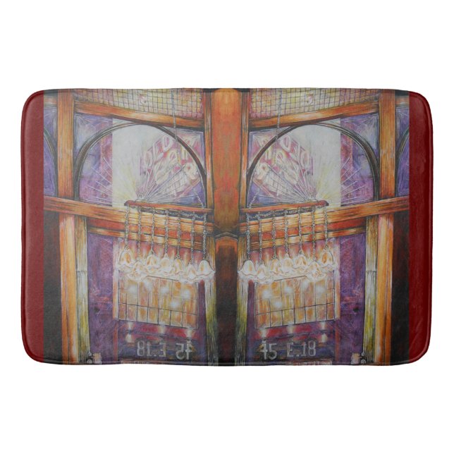 We Are All Moths Flying Around the Same Light. Bath Mat (Front)