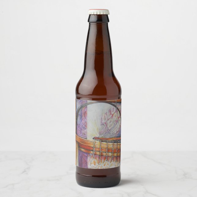 We Are All Moths Flying Around the Same Light. Beer Bottle Label (Front)