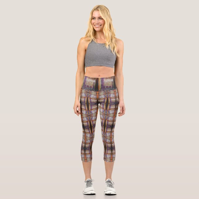 We Are All Moths Flying Around the Same Light. Capri Leggings (Front)