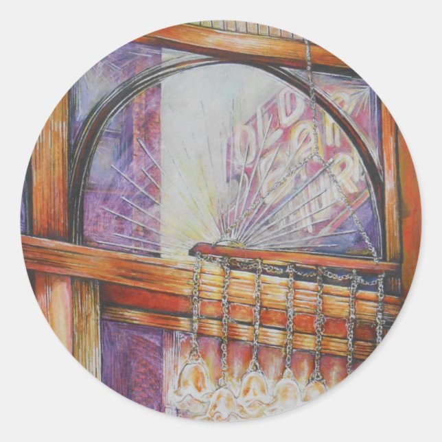 We Are All Moths Flying Around the Same Light. Classic Round Sticker (Front)