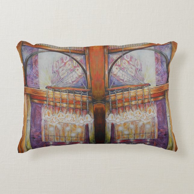We Are All Moths Flying Around the Same Light. Decorative Cushion (Front)