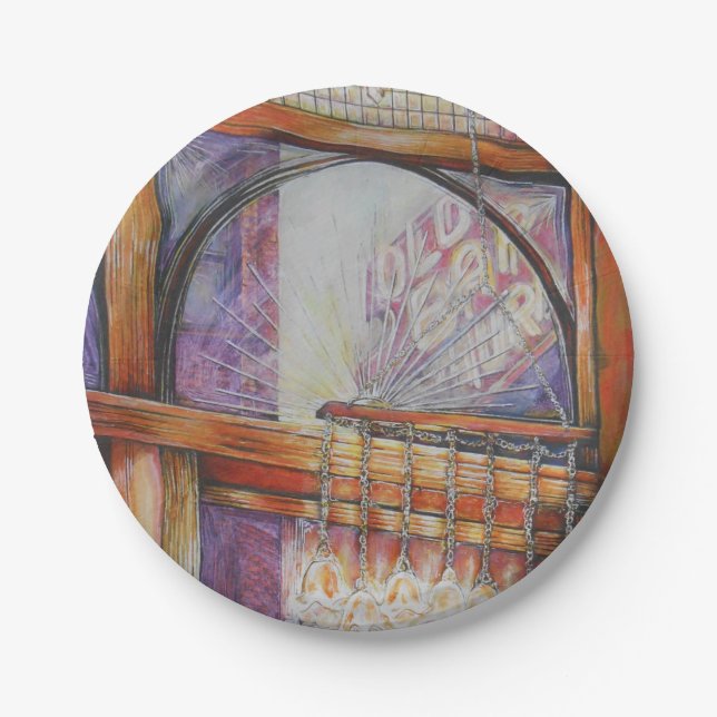 We Are All Moths Flying Around the Same Light. Paper Plate (Front)