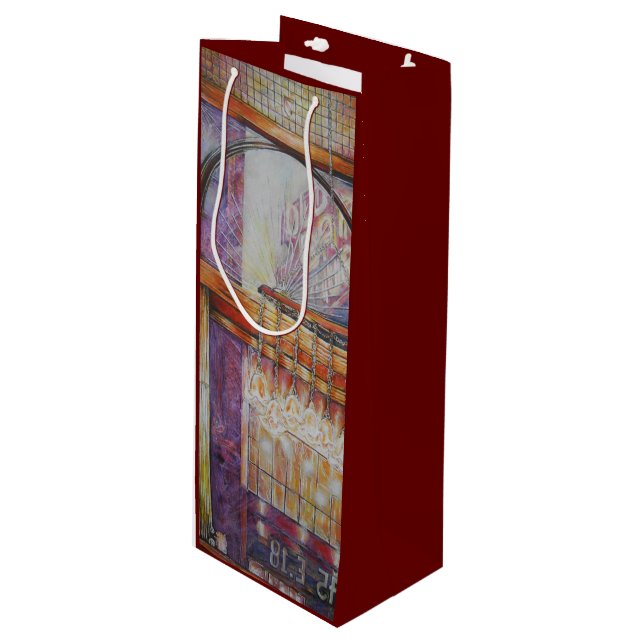 We Are All Moths Flying Around the Same Light. Wine Gift Bag (Front Angled)