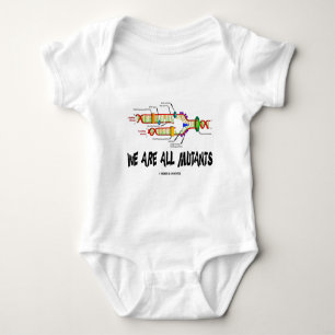 We Are All Mutants (DNA Replication Humour) Baby Bodysuit