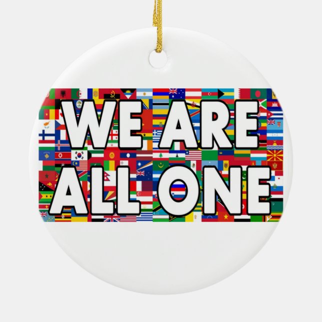 We Are All One Ceramic Tree Decoration (Back)