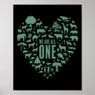 We Are All One Glol Warming Awareness Earth Day Poster