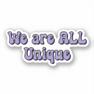 We are ALL Unique Purple Neurodiversity Sticker