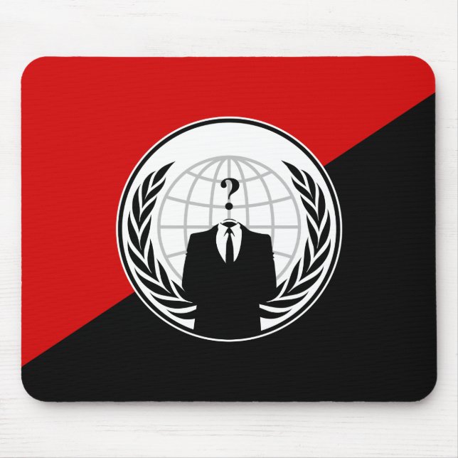 We Are Anonymous Anarchist Flag Mouse Mat (Front)