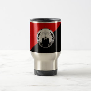 We Are Anonymous Anarchist Flag Travel Mug