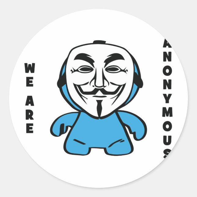 We Are Anonymous Classic Round Sticker (Front)