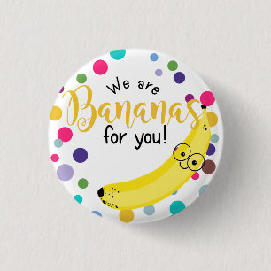 we are bananas for you valentines day car 3 cm round badge
