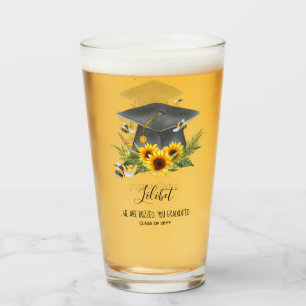 We Are BUZZED! GRADUATION Gift Personalised BEES Glass