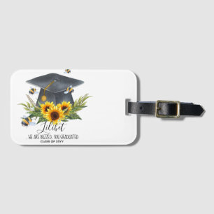 We Are BUZZED! GRADUATION Gift Personalised BEES Luggage Tag