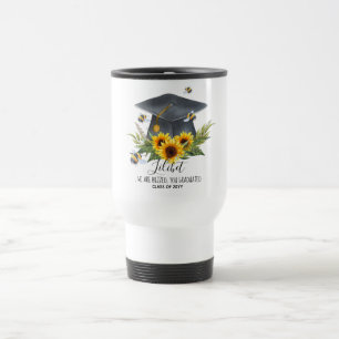 We Are BUZZED! GRADUATION Gift Personalised BEES Travel Mug