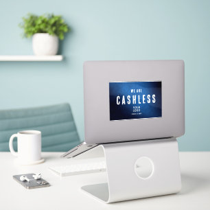 We are Cashless - Blue Grunge Gradient Vinyl