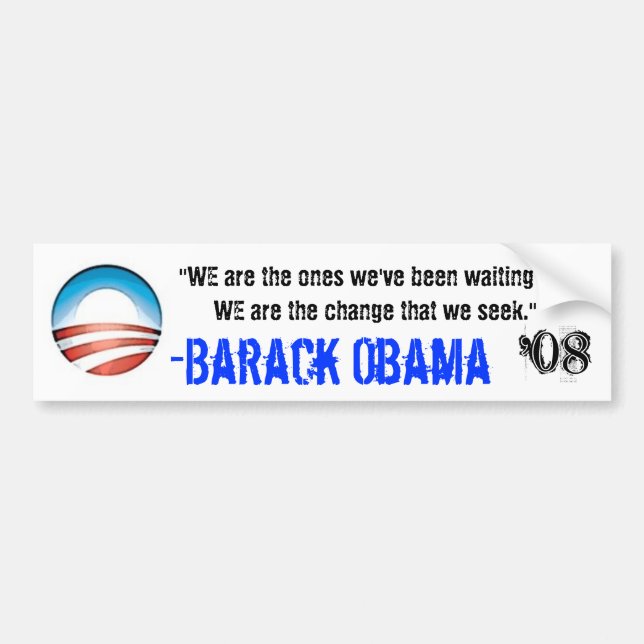 We Are Change Bumper Sticker (Front)