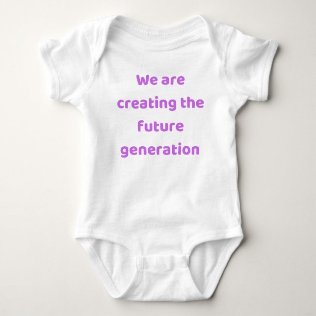 We are creating the new generation baby bodysuit (Front)