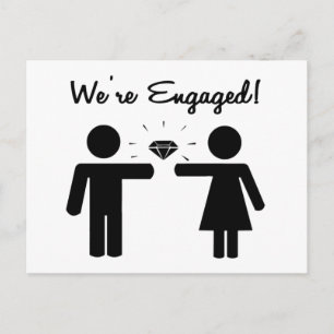We Are Engaged Announcement Postcard