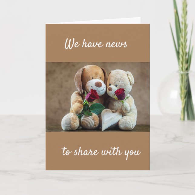 **WE ARE ENGAGED" NEWS TO SHARE CARD (Front)