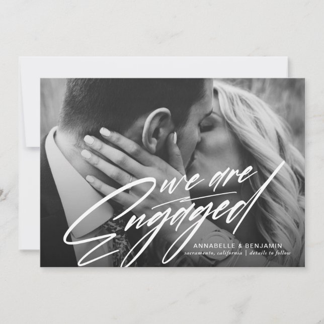 We Are Engaged | Photo Engagement Announcement  (Front)