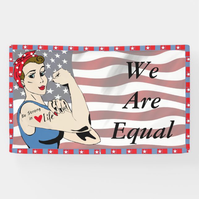 We are Equal, Womens Equality Rights Banner (Horizontal)