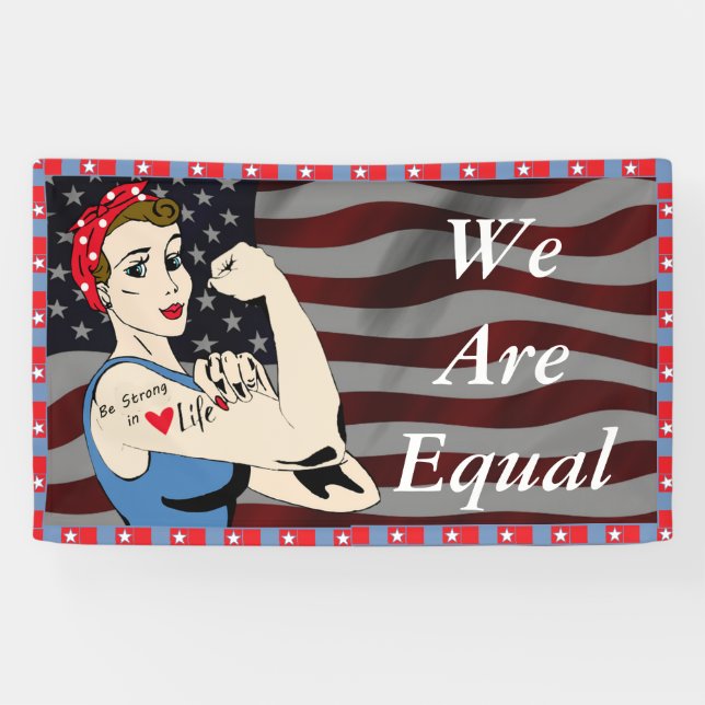 We are Equal, Womens Equality Rights Banner (Horizontal)