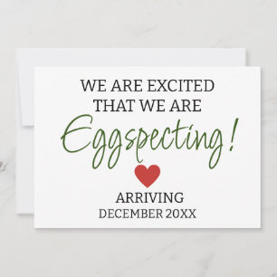 We are excited that we are eggspecting pregnancy  announcement