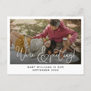 We Are Expecting Photo Pregnancy Announcement Postcard