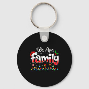 We Are Family 2025 Christmas Pajama Funny Matching Key Ring