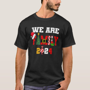 We Are Family Christmas 2024 Ball Light Garden San T-Shirt