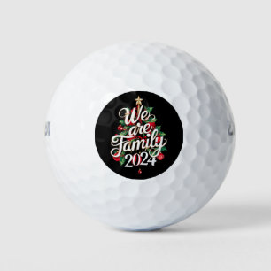 We Are Family Christmas 2024 Matching Pajama Golf Balls