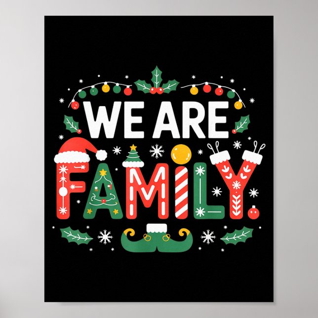 We Are Family Christmas 2025 Pajamas Funny Matchin Poster (Front)