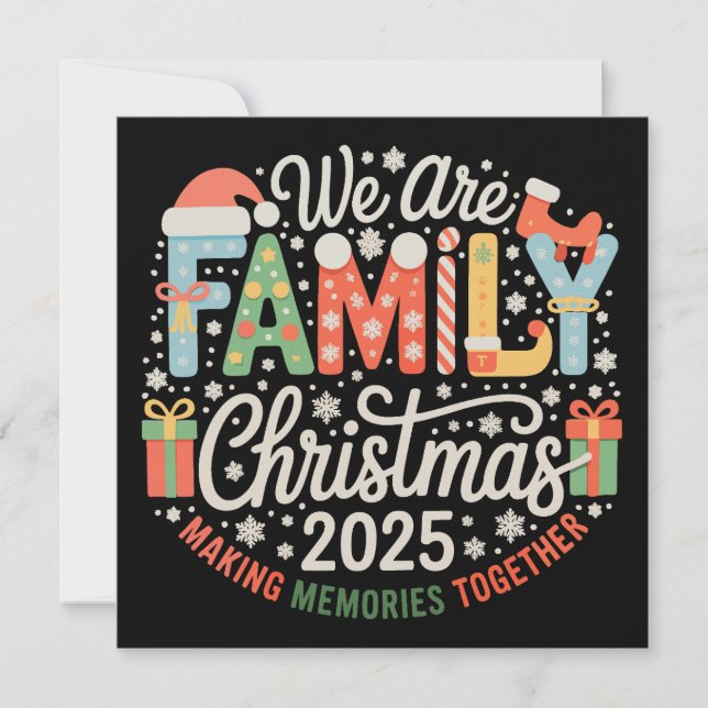 We are Family Christmas 2025 Xmas Holiday Card (Front)