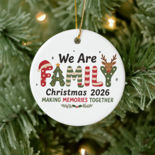 We Are Family Christmas 2026 Making Memories Xmas Ceramic Tree Decoration