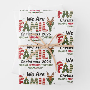 We Are Family Christmas 2026 Making Memories Xmas Wrapping Paper Sheet