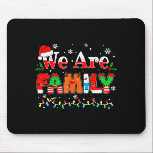 We Are Family Christmas Pajamas Funny Matching Xma Mouse Mat