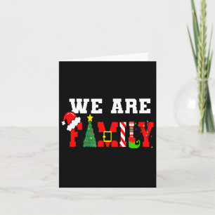 We Are Family Christmas Pyjamas Matching Xmas Card