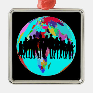 WE ARE FAMILY METAL TREE DECORATION