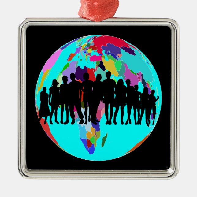 WE ARE FAMILY METAL TREE DECORATION (Front)