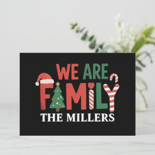 We Are Family Personalised Christmas Family Couple Invitation