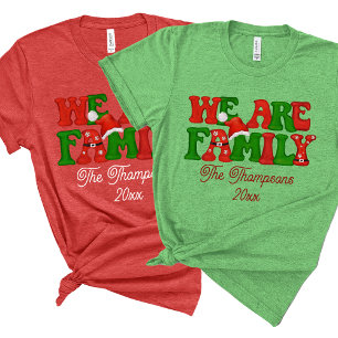 We Are Family Personalised Matching Christmas 2024 Tri-Blend Shirt