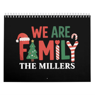 We Are Family Personalized Christmas Family Couple Calendar