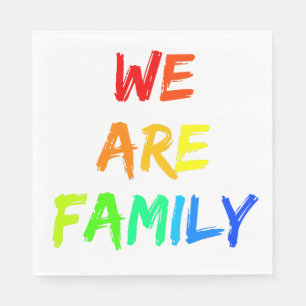 We Are Family Rainbow Adoption, Foster, Blended Napkin