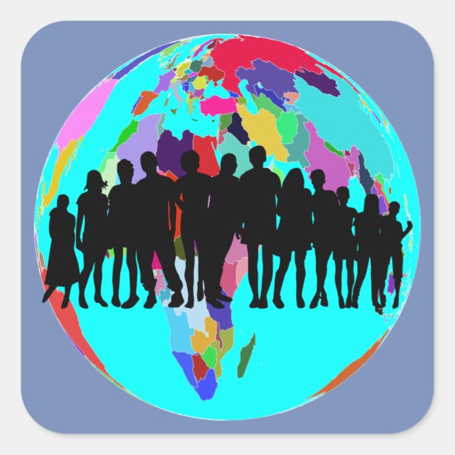 WE ARE FAMILY SQUARE STICKER (Front)