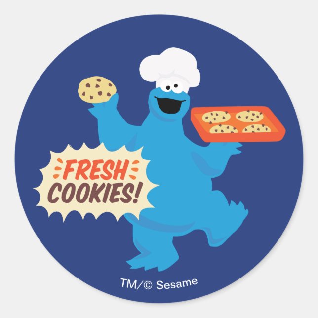 We Are Foodies | Fresh Cookies! Classic Round Sticker (Front)