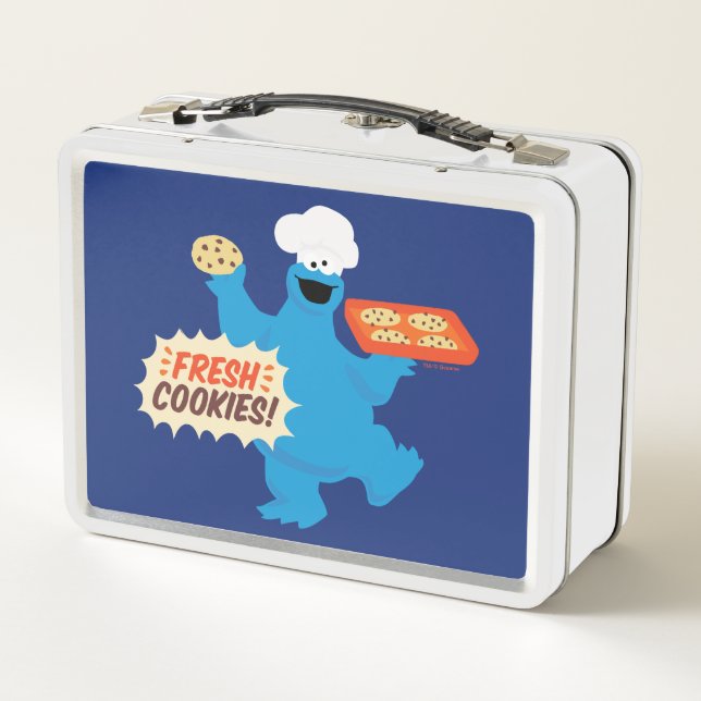 We Are Foodies | Fresh Cookies! Metal Lunch Box (Back)