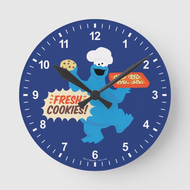 We Are Foodies | Fresh Cookies! Round Clock (Front)